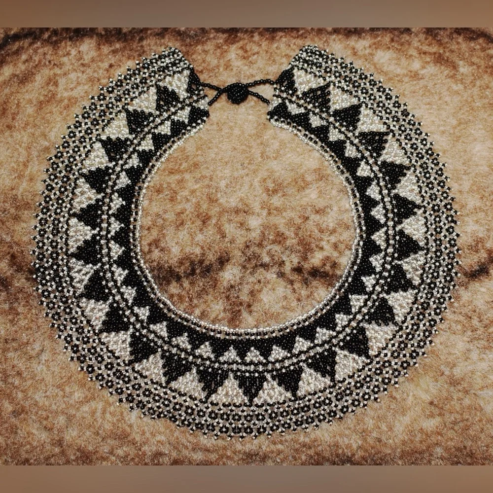 Hand-Beaded Collar Necklace - Picture 1 of 3